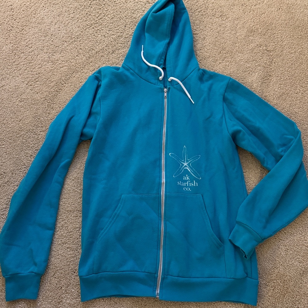 AK Starfish teal hoodie